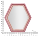 Espejo hexagonal de pared moderno con marco de terciopelo rosa Tony Catálogo
