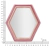 Espejo hexagonal de pared moderno con marco de terciopelo rosa Tony Catálogo