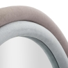 Espejo ovalado de pared con marco de terciopelo gris 90x60x4cm Antony Rebajas