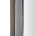 Espejo ovalado de pared con marco de terciopelo gris 90x60x4cm Antony Descueto