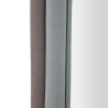 Espejo ovalado de pared con marco de terciopelo gris 90x60x4cm Antony Descueto