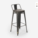 taburete de diseño industrial de metal y madera estilo vintage brush top Precio