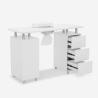 Mesa de manicura para esteticista con aspirador, ruedas, 3 cajones color blanco Mango Rebajas