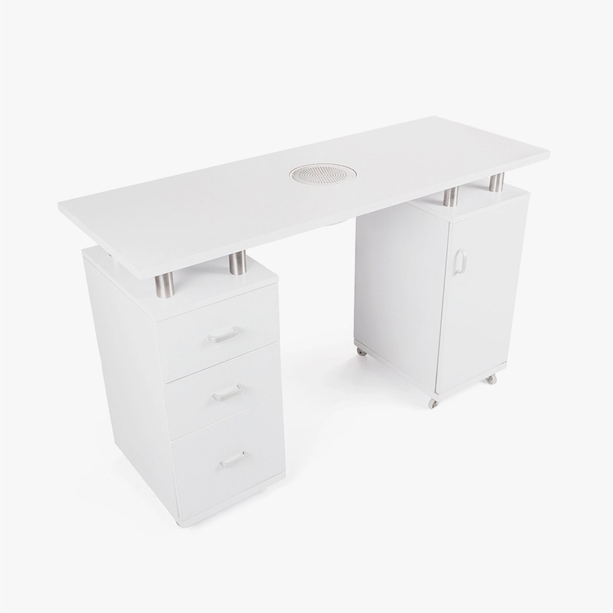 Mesa de manicura para reconstrucción de uñas con aspiradora y cajones Tibi Promoción Mesa de manicura para reconstrucción de uñas con aspiradora y cajones Tibi Promoción