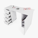 Mesa para manicura y reconstrucción de uñas con aspiradora y cajonera Tone Stock