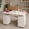 Mesa de manicura para reconstrucción de uñas con aspiradora y cajones Tibi Oferta