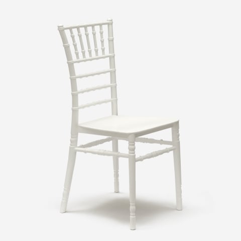 Stock 20 Silla Blanca Vintage para Catering Bares Restaurantes y Cocinas Promoción