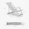 Silla tumbona mar playa reposabrazos aluminio plegable Riccione Gold Lux 