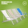 Silla tumbona mar playa reposabrazos aluminio plegable Riccione Gold Lux 
