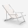 Silla tumbona mar playa reposabrazos aluminio plegable Riccione Gold Lux 