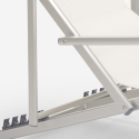 Silla tumbona mar playa reposabrazos aluminio plegable Riccione Gold Lux 
