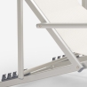 Silla tumbona mar playa reposabrazos aluminio plegable Riccione Gold Lux 