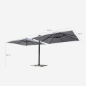 Sombrilla 3x3 doble profesional para bares, jardines, hoteles Oslo 