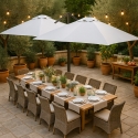 Sombrilla 3x3 doble profesional para bares, jardines, hoteles Oslo Características