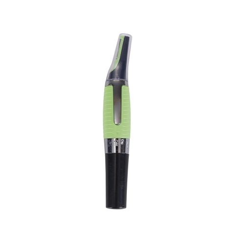 Afeitadora de precisión a batería con LED, 2 peines, negro y verde, Spark Promoción