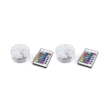 Set de 2 focos LED impermeables con control remoto Ø 6,9x2,8 cm Virel Promoción