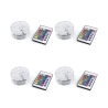 Set de 4 focos LED impermeables con control remoto Ø6,9x2,8 cm Virel Promoción