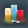 Set 3 velas LED 12 colores con control remoto Tivon Descueto