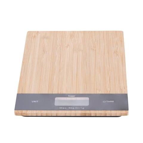 Báscula de cocina digital de bambú 15,5x22,5x2,4 Paxel Promoción