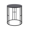 Set de 2 mesas redondas apilables de hierro forjado negro Daram Oferta