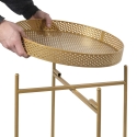 Mesa redonda plegable de hierro forjado negra Kelto Elección