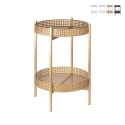 Mesa de hierro plegable con 2 estantes de rejilla de Viena Murea Promoción