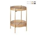 Mesa de hierro plegable con 2 estantes de rejilla de Viena Murea Promoción