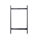 Mesa de hierro con 2 estantes de rejilla plegable Zinek Stock