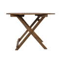 Mesa octogonal plegable de acacia con orificio para sombrilla Bali Oferta