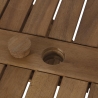 Mesa octogonal plegable de acacia con orificio para sombrilla Bali Descueto