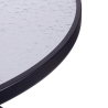 Mesa redonda de exterior 100 cm acero carbono y vidrio blanco Lorea Venta