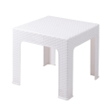 Mesa baja de exterior 43x43 cm de plástico efecto ratán Zhorek Catálogo