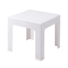 Mesa baja de exterior 43x43 cm de plástico efecto ratán Zhorek Catálogo