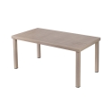 Mesa de jardín exterior + 6 sillas de aluminio con cojines Ibiza Descueto