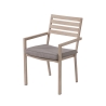 Mesa de jardín exterior + 6 sillas de aluminio con cojines Ibiza Stock