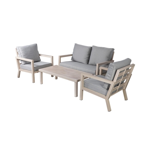 Set de jardín con sofá, mesa y 2 sillones con cojines Ibiza Promoción