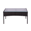 Conjunto de jardín en ratán con sofá, 2 sillones y mesa con tapa de vidrio Rodi Catálogo