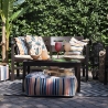Sala de jardín exterior con sofá, 2 sillones y mesa de efecto madera Fij Características