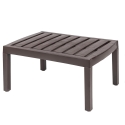 Sala de jardín exterior con sofá, 2 sillones y mesa de efecto madera Fij Coste