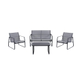 Set de jardín 4 plazas con mesa de vidrio Saint Tropez Promoción
