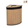 Cesto esquinero para ropa de bambú con forro negro 35x35x50 Sintia Promoción