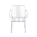 Silla de exterior con reposabrazos diseño moderno apilable Lamua Modelo