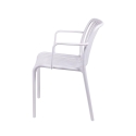 Silla de exterior con reposabrazos diseño moderno apilable Lamua Descueto