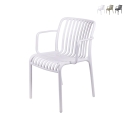 Silla de exterior con reposabrazos diseño moderno apilable Lamua Rebajas