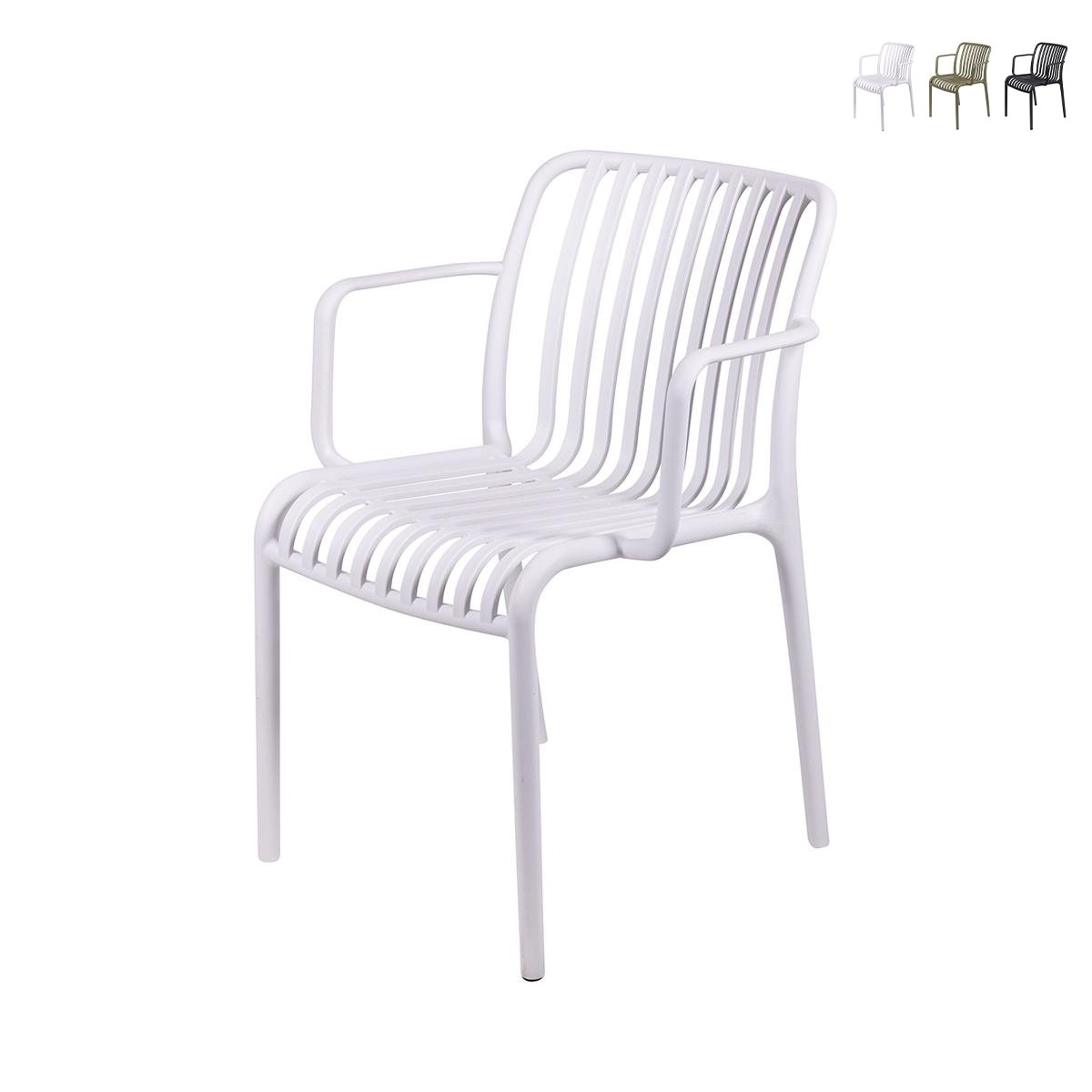 Silla de exterior con reposabrazos diseño moderno apilable Lamua Rebajas Silla de exterior con reposabrazos diseño moderno apilable Lamua Rebajas
