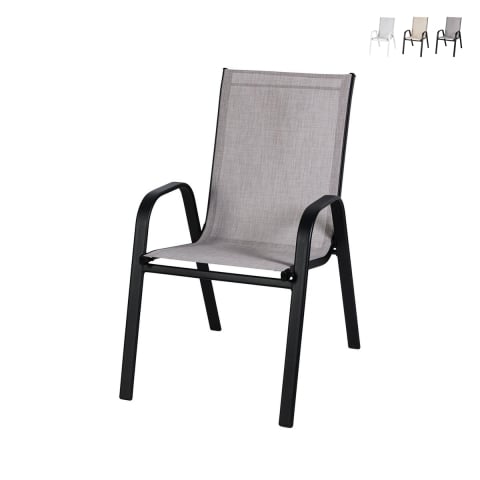 Silla moderna de jardín exterior con apoyabrazos Kirel Promoción