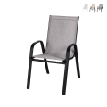 Silla moderna de jardín exterior con apoyabrazos Kirel Promoción