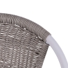 Silla de exterior trenzada con reposabrazos estructura de acero Tosai Rebajas