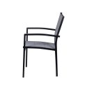 Silla de jardín exterior en aluminio con reposabrazos Tropea Stock