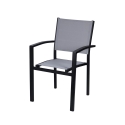 Silla de jardín exterior en aluminio con reposabrazos Tropea Descueto